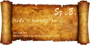 Szél Borbála névjegykártya
